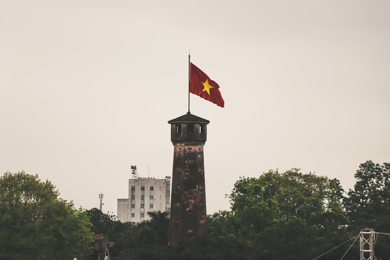 Hanoi Flag Pole Vietnam